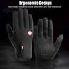 Thermal Touchscreen Cycling Warm Gloves Waterproof Winter Weather with Windproof Cold Anti-Slip Palms for Women
