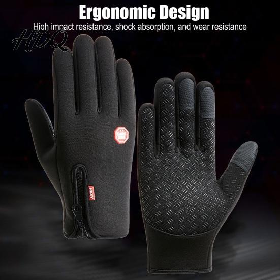 Thermal Touchscreen Cycling Warm Gloves Waterproof Winter Weather with Windproof Cold Anti-Slip Palms for Women