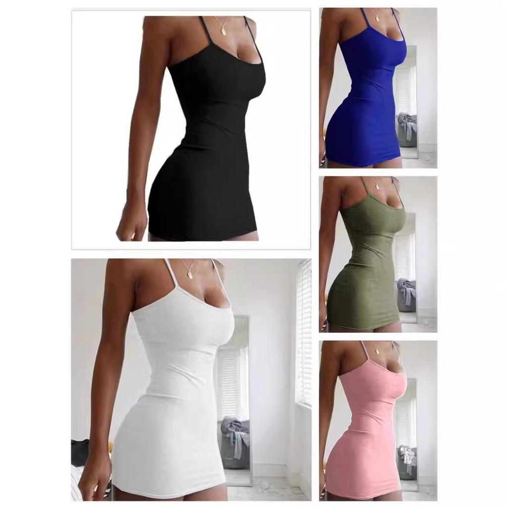 Frühlings- und Sommer-Enges Kleid für Damen, Nachtclub-Hüftkleid, Sexy Trägerkleid, Strandkleid für Draußen.