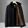 Men's Chenille Wool Jacket - Autumn/Winter, Plus Velvet, Thickened, Warm, for Middle-aged and Elderly