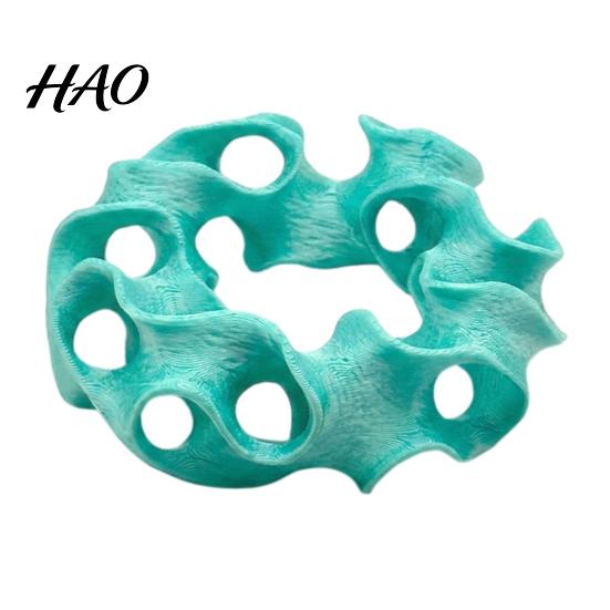 Aquarium Fish Shelter 3D Printed Hideout Cave, Wavy Hollow Ring Shrimp Shelter, Stable Bottom Decoration for Breeding Hiding Hole Decor, Tank Ornament
