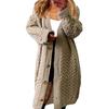 Autumn Winter Women Knitted Cardigan Sweater Jumper Casual Loose Pocket Female Coat Tops Full Sleeve Lady