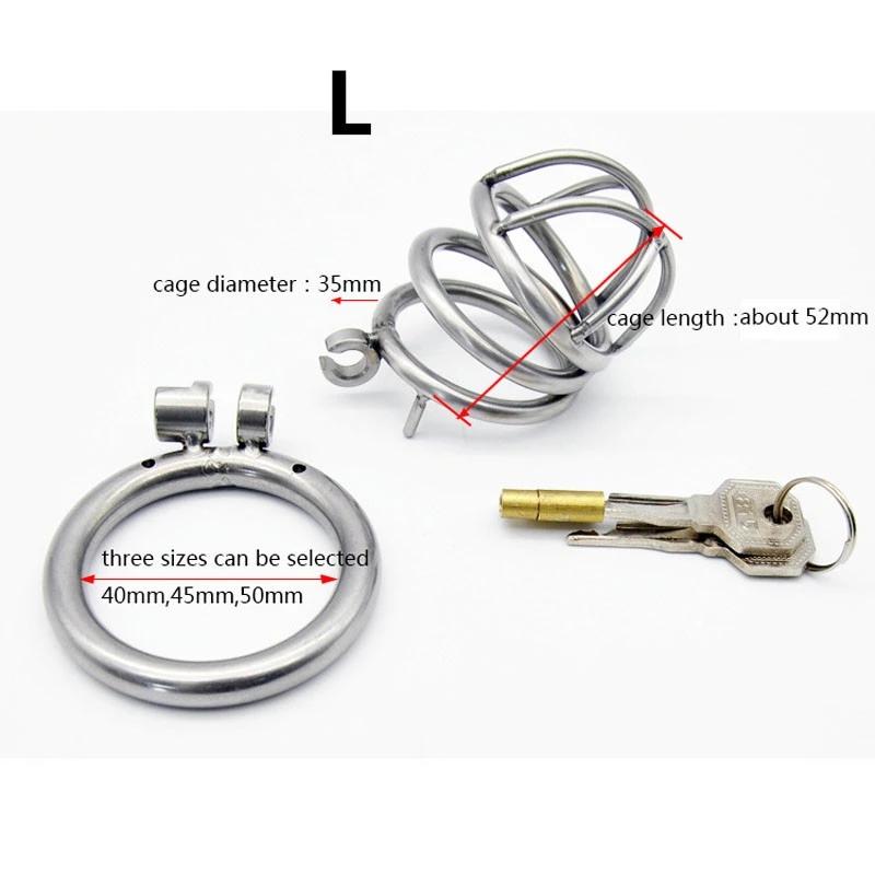 Super Small Stainless Steel 3 Size Bird Cock Cage Lock Adult Game Metal Male Chastity Belt Device Penis Ring Sex Toys For