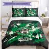 Hibernian FC Set Lenzuola Stampato 3 Pezzi Copripiumino Traspirante con Federe Biancheria da Letto Decorativa per Camera da Letto Casa