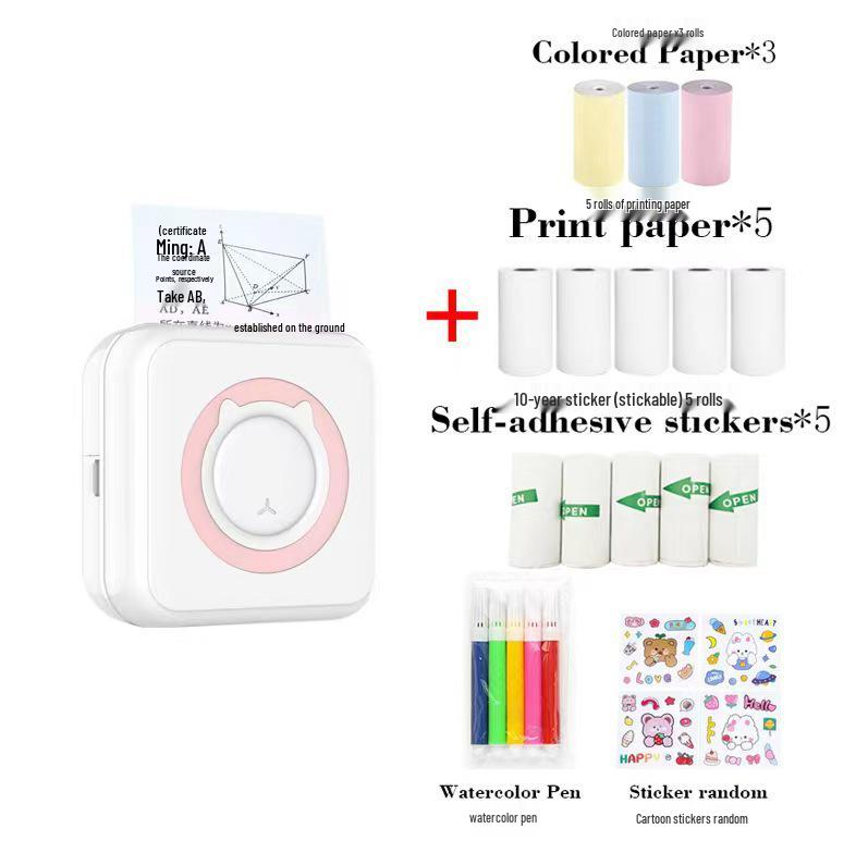 Ultra-Clear Portable Intelligent Error Sorting Mini Printer - Ink-Free Thermal Machine for Students