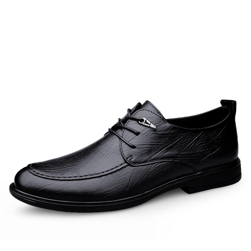 New Arrival Business Casual Shoes Men Lace Up Formal Dress Footwear Genuine Leather Male Oxford Shoes Wedding Party Derby Shoes