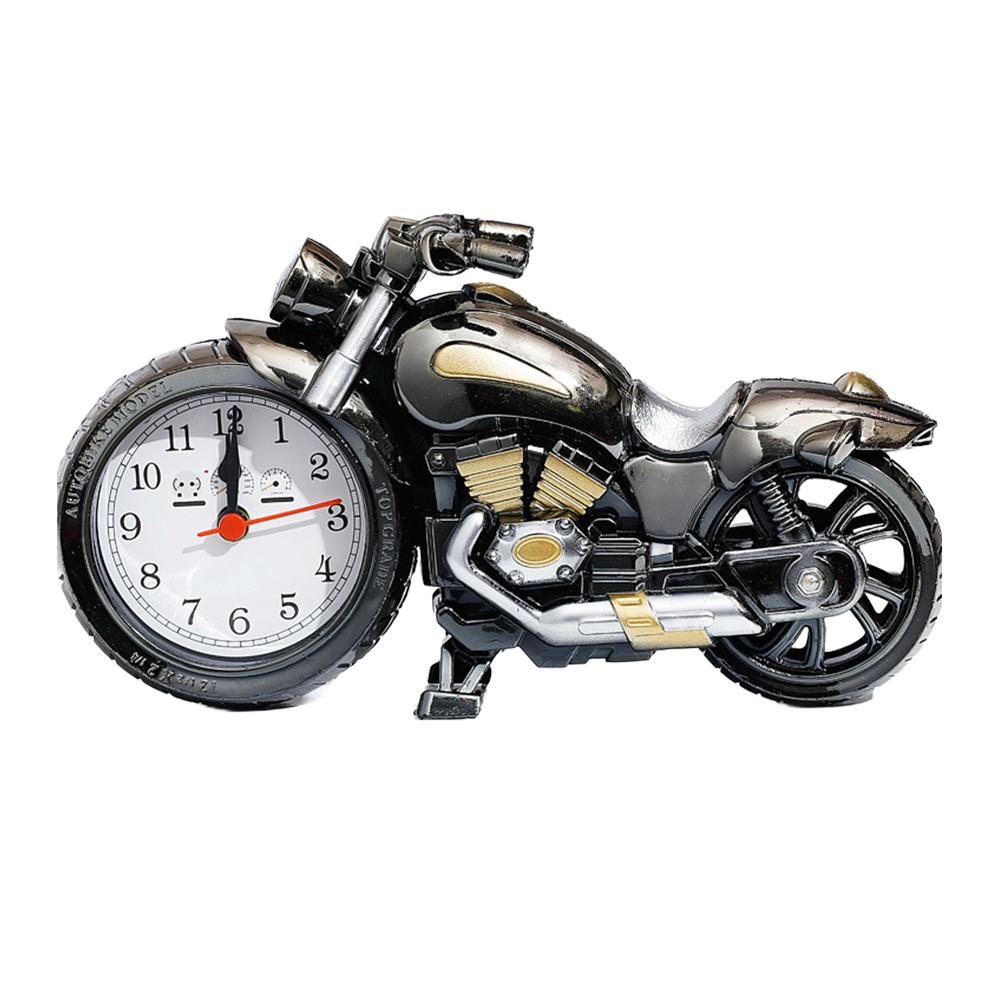 1PC Modern Simplicity Motorcycle Alarm Clock Multipurpose Motorcycle Ornament Creative Arabic Numeral Clock Home Office Decor
