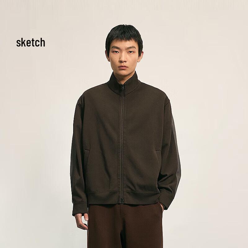 

CROQUIS Men s Loose Fit Stand Collar Cardigan Sweatshirt M