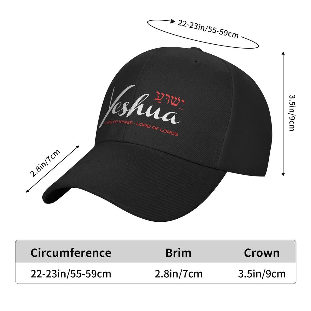 Casquette de Baseball Personnalisée Yeshua Jésus Chrétien Sportive Femmes Hommes Réglable Chapeau Papa Automne