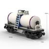 Kreative DIY-Expertenideen Tankwagen Zug MOC Öltanker Eisenbahnsystem Express Bausteine Stadtserie Waggon Baustein Spielset Spielzeug Spielsets