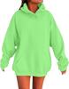 Damen Oversized Kapuzenpullover mit tief angesetzten Schultern - Herbst Dickstrick