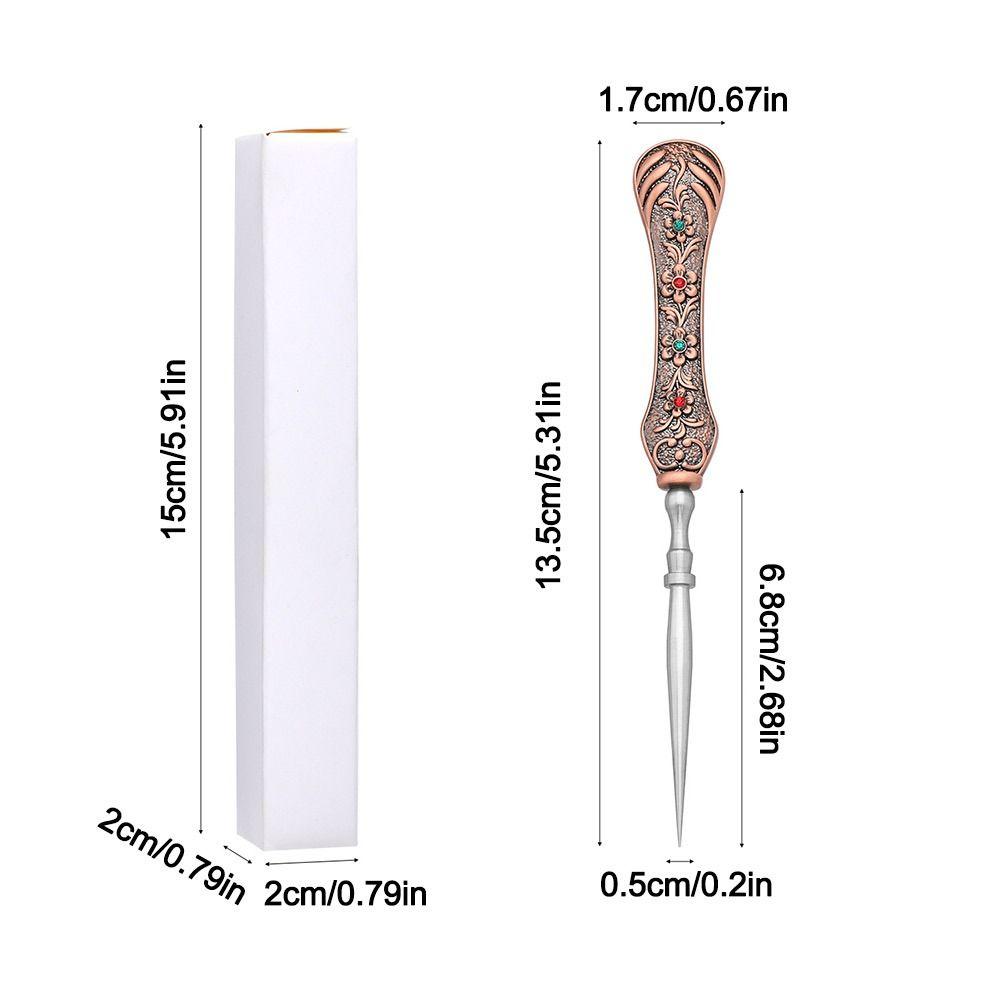 Metal Vintage Sewing Awl Needlework Accessories Hand Stitch Leather Sewing Awl DIY Craft Leather Punch Hole Awl for Embroidery
