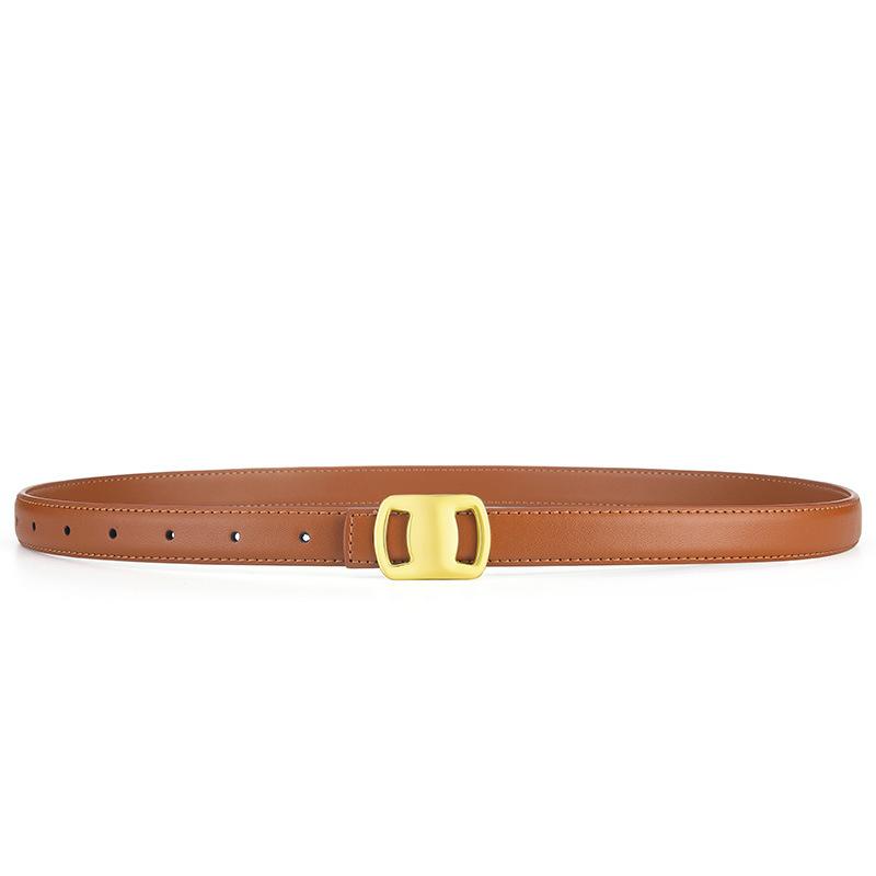 

Новый ремень из коровьей кожи, женский, французский ретро-ремень с золотой пряжкой, тонкий ремень, женский повседневный ремень из коровьей кожи 110cm оранжевый