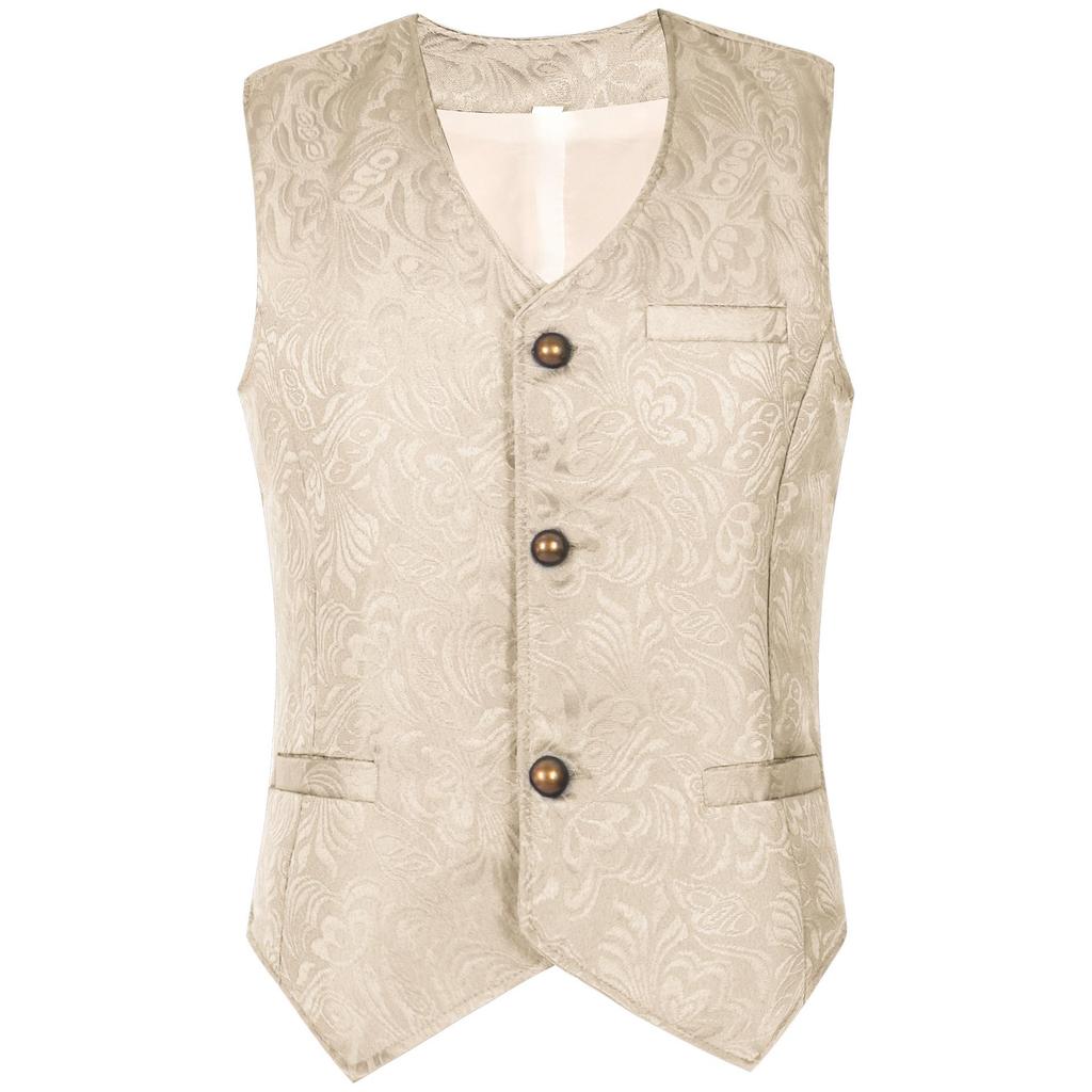 Herren Mittelalterliche Kleidung Retro Lässige Weste Halloween Smoking Jacke Mittelalterliches Kostüm Ärmellos Revers Gentleman Party Renaissance Gehrock