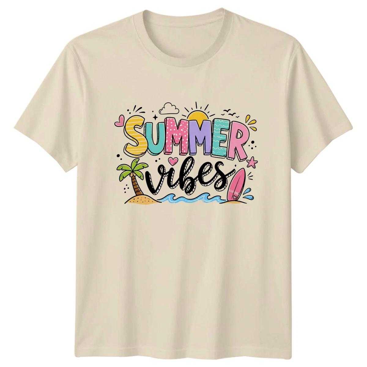 Summer Vibes Womens T-Shirt Beach Life Summer Holiday Gift For Her XXXXL