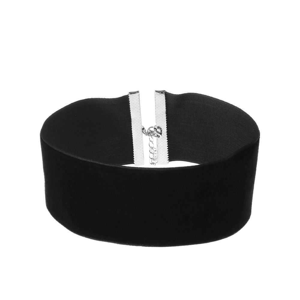 1PC New Fashion Adjustable Black Velvet Choker Wide Band Necklace Ribbon 90s Retro Vintage Gothic Goth Women Necklace