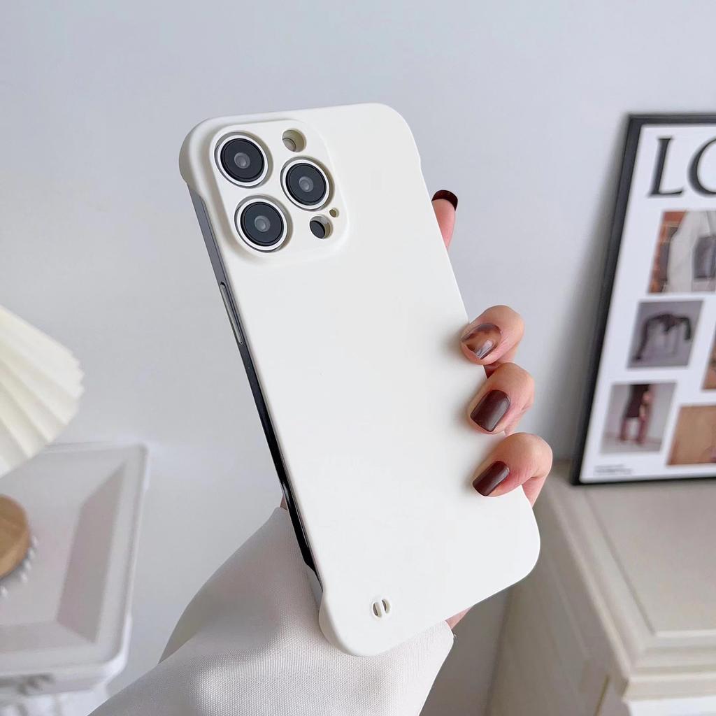 Applicable To IPhone17 Frameless Phone Case Matte Pc Apple 16 Promax Half Bag 1514 Bare Metal Feel Hard