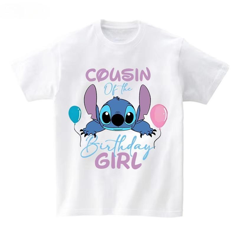 Birthday Girl Tshirt Family Matching Outfits Birthday Party T Shirt Kids Cotton Outfit Girl Birth T Shirt Clothes Loose