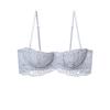 French Style Half Cup Lingerie Women's Summer Thin Bra Gathered and Gathered Accessory Bra Soft Steel Ring Bra