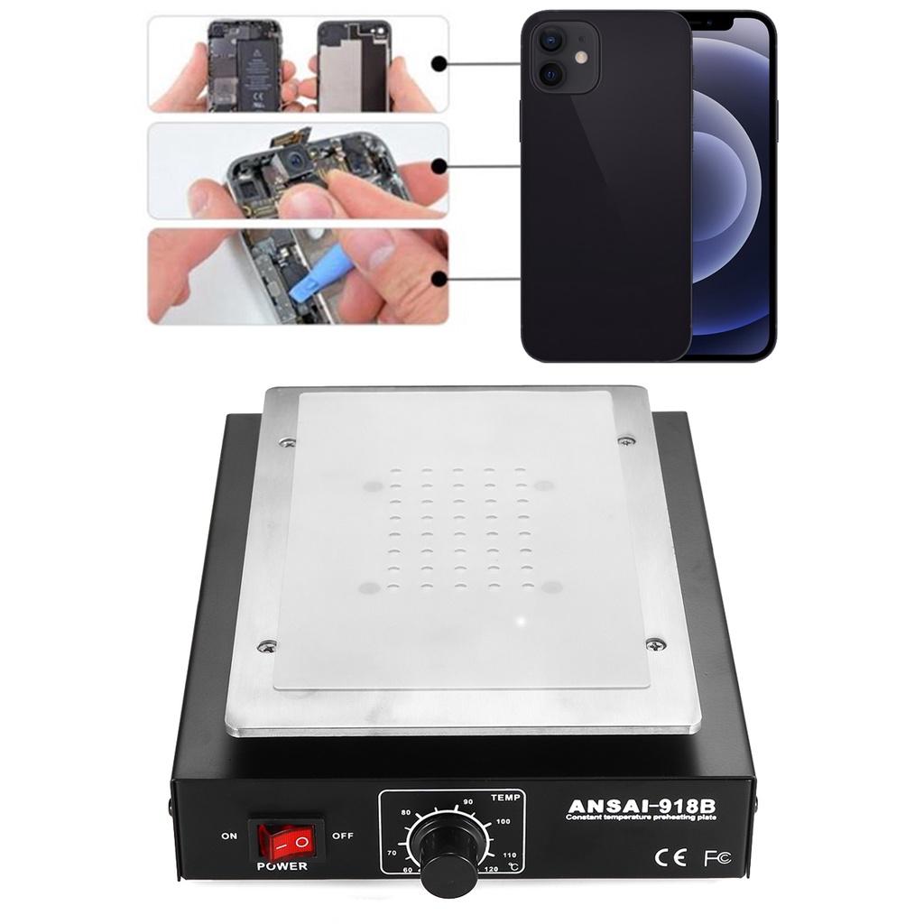 Piastra della piattaforma di riscaldamento per la rimozione del vetro della macchina per la riparazione del telefono in metallo con separatore dello schermo da 450 W per separatori dello schermo LCD