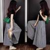 Last Piece: Cut Label Fake Two-Piece T-Shirt & Wide-Leg Skirt Pants Set