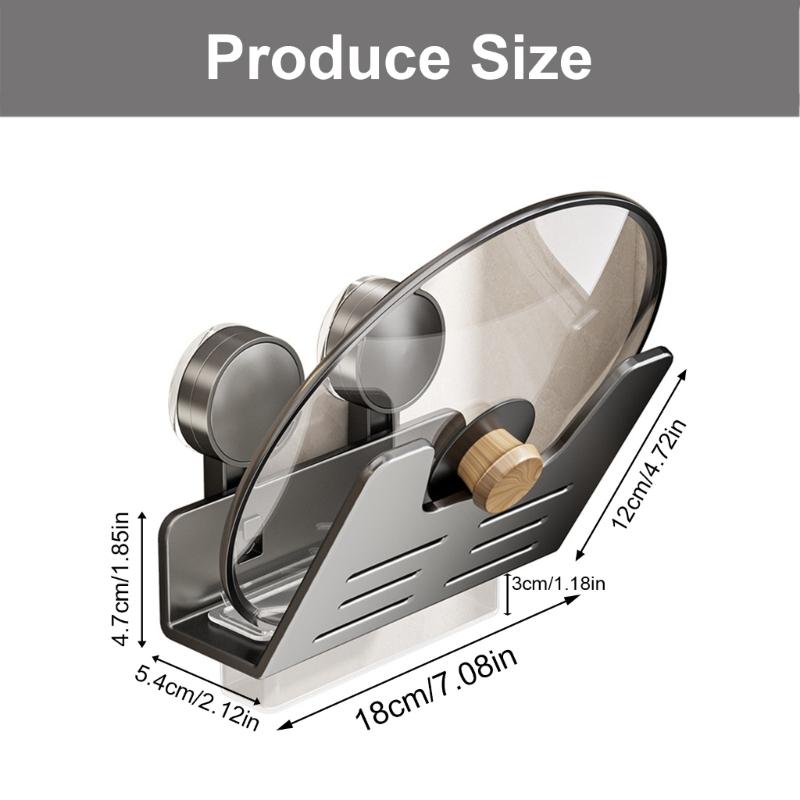 Wall Mounted Pots Lid Rack Portable Shape Grooves Structure Adhesive Chopping Board Holders Space Saving Solution