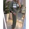Abito Felpa da Donna a Blocchi di Colore con Strisce Bianche che Copre i Fianchi Set da 2 Pezzi Giacca con Zip Casual da Donna Completo Abito