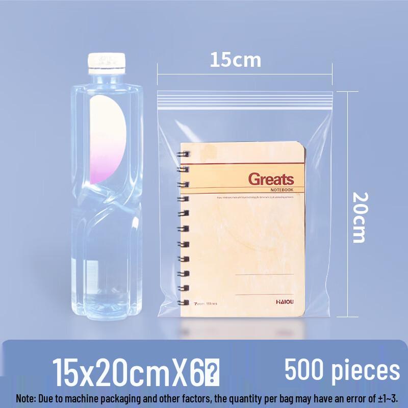Transparent Self-Sealing Food Storage Bags