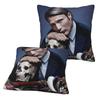 Hannibal Mads Mikkelsen Horror Movie Merch 2 Pcs Square Pillowcase Pillow Cover Cushion Throw Pillow For Home Bedroom