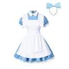 Maid Outfit Cosplay Lolita Size M [Lunari] 3-Piece Set Dress, Apron, Headband, Costume, Halloween, (M)