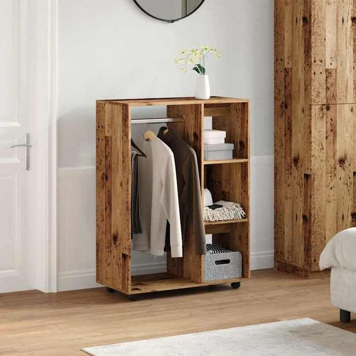 VidaXL Garde-robe vieux bois 80x40x110 cm bois d'ingénierie, armoire de rangement, organisateur de garde-robe, organisateur 856668