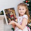 Weihnachts-Countdown-Kalender Verschleißfest Liebenswertes Tier Adventskalender Mini-Baumloch Acryl-Anhänger für Zuhause Party Auto Dekoration