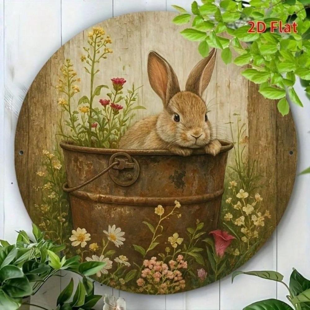 Vintage Rabbit Metal Wall Art, Home Decor Joom