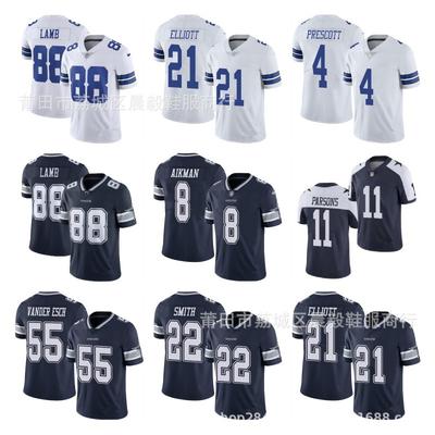 Mens NFL-Style Football Jersey White Dallas Cowboys Inspired Embroidered Team Sport Shirt Running Gym Cycling