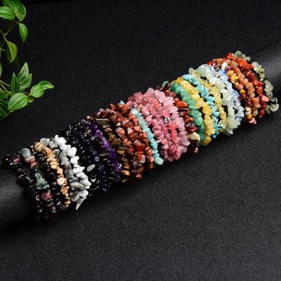 Yellow Crystal & White Pine Tiger Eye Chain Bracelet - Trendy Unisex Retro Style, Personalized Matching Options Available.