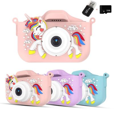 Appareil photo pour enfants, cadeau d'anniversaire de Noël pour filles et garçons de 3 à 12 ans, jouets pour enfants, caméras vidéo numériques avec carte SD de 32 Go