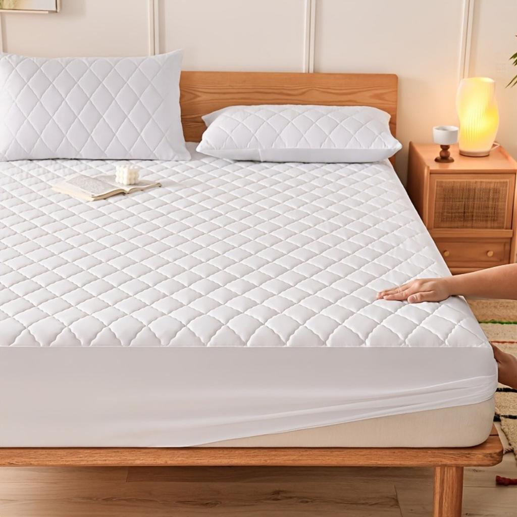 1 X Waterproof Mattress Protector - Thickened, Machine Washable, Waterproof Bedding Protector for Bedrooms, Dormitories- Pillowcase Not Included