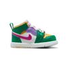 Jordan 1 Mid ALT Malachite White University Gold Active Pink (TD) Baby Sneakers DZ5536-300