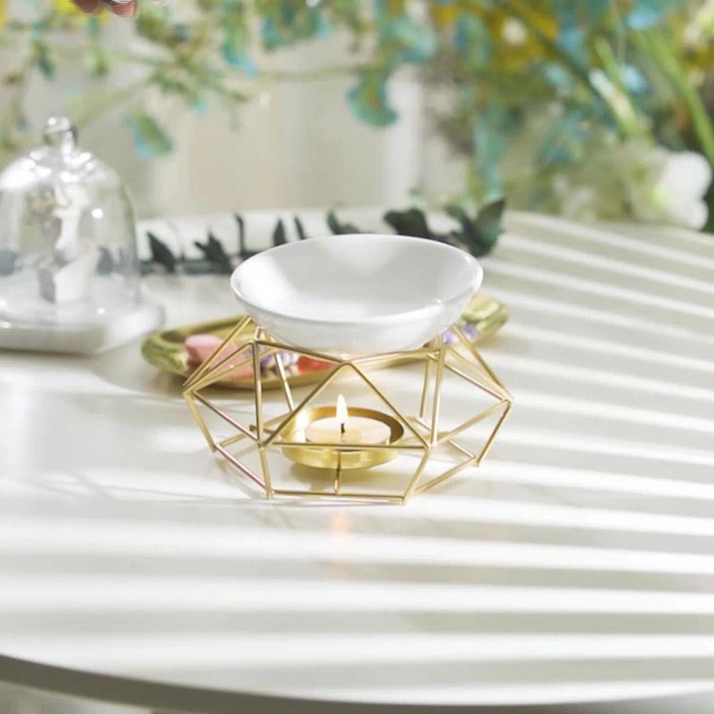 Romantic Candle Holder Rhombus Shape Incense Burner Gift Tealight Holder  Candlelight Dinner Props