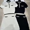 European Style 2026 Summer Knit Short Sleeve & Skirt Set: Versatile & High Quality