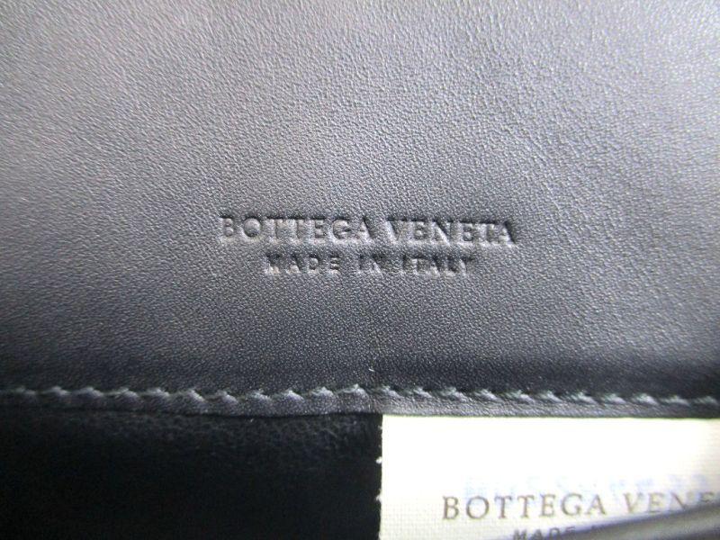 Подлинная визитница BOTTEGA VENETA Intrecciato из черной кожи #a063, восстановленная