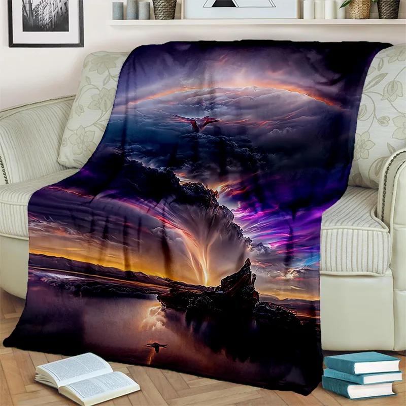 Dream Natural Tornado Cloud Twister Blanket,Soft Throw Blanket for Home Bedroom Bed Sofa Picnic Travel Office Cover Blanket Kids