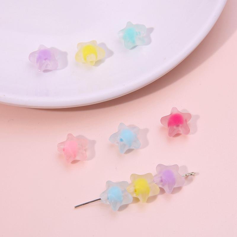 Acryl Pentagramm Blumenperlen für handgefertigten DIY Schmuck - Halsketten- & Ohrringzubehör