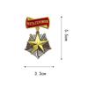 Soviet Union Hero Gold Star Badge Brooch Five Pointed Medal Replica for History Reenactment Military Lover Gift