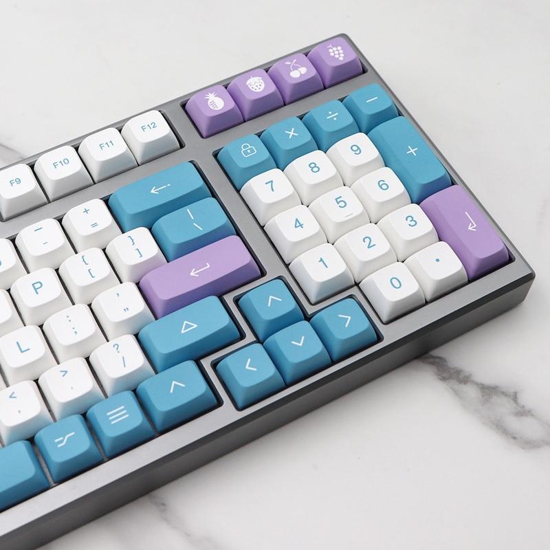 138 Keys PBT Keycaps DA Profile DYE SUB Personalized Fruit Yogurt Game Keycap For MX h Mechanical Keyboard