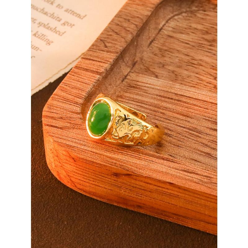 

Кольцо с инкрустацией драгоценным камнем «Глаз дьявола»Ретро кольцо-лотос с открытой шинкой J110-1