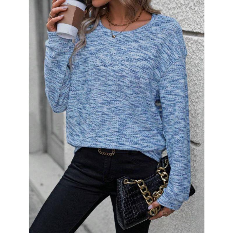 JPNTKY Women's Fashion Casual O-Neck Long SleeveBlouses & Shirts