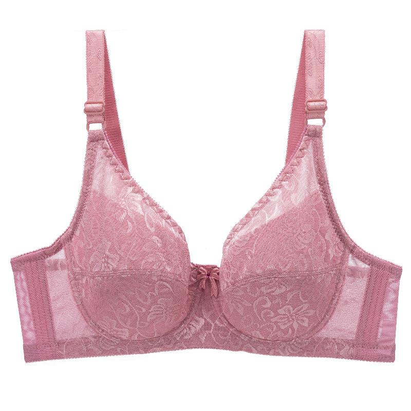 Reggiseno push up in pizzo di grandi dimensioni da donna, forte sostegno, biancheria intima con ferretto, canotta morbida per la pelle