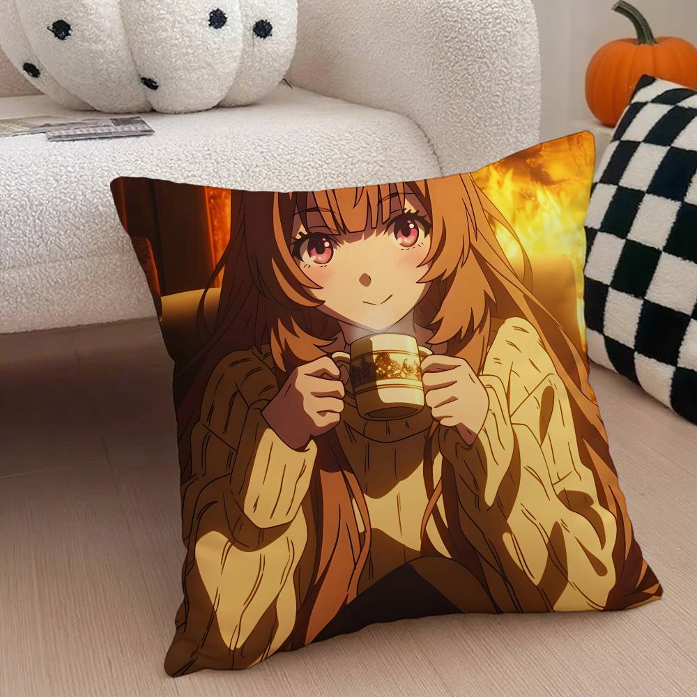 Raphtaria Pillow Case Anti-dustmite Pillowcase Invisible zipper silky short plush Sofa cushion cover