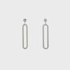 Ellipse Silver Earrings